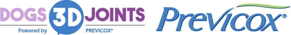 Logo: Dogs 3D Joints - From the makers of METACAM & PREVICOX